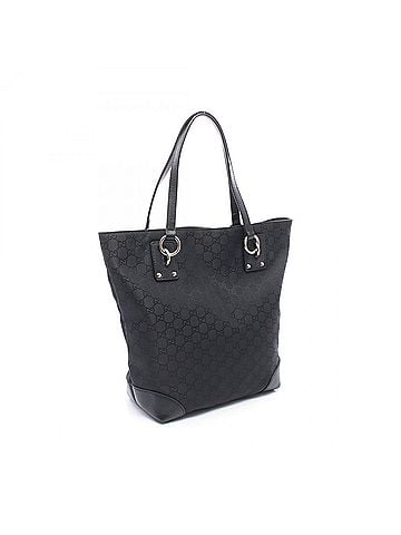 Gucci Gucci GG Canvas Tote Bag Handbag Leather Women's Black 353706 (view 2)