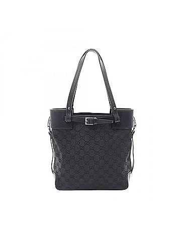Gucci Gucci GG Canvas Tote Bag Handbag Leather Women's Black 107757 (view 1)