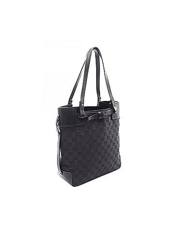 Gucci Gucci GG Canvas Tote Bag Handbag Leather Women's Black 107757 (view 2)