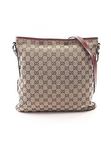 Gucci Gucci GG Canvas Shoulder Bag/Handbag, and Leather, Women's, Beige/Burgundy, 113013 (view 1)