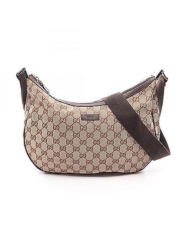 Gucci Gucci GG Canvas Shoulder Bag/Handbag, and Leather, Women's, Beige/Brown, Item No. 122790 (view 1)