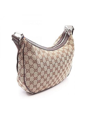 Gucci Gucci GG Canvas Shoulder Bag/Handbag, and Leather, Women's, Beige/Brown, Item No. 122790 (view 2)