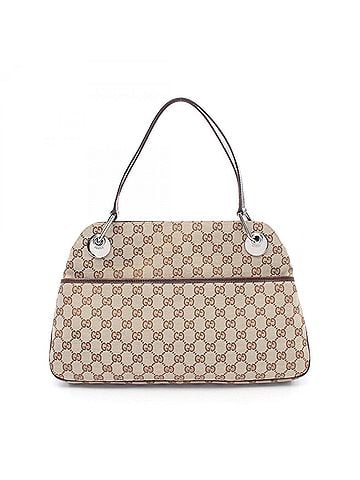 Gucci Gucci GG Canvas Shoulder Bag/Handbag, and Leather, Women's, Beige/Brown, Item No. 121023 (view 1)