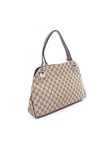 Gucci Gucci GG Canvas Shoulder Bag/Handbag, and Leather, Women's, Beige/Brown, Item No. 121023 (view 2)