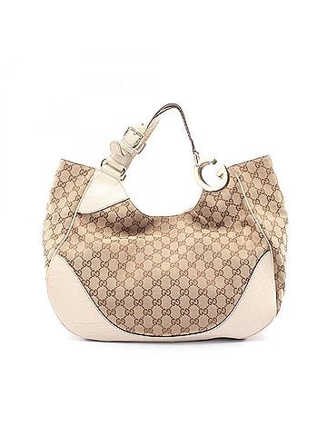 Gucci Gucci GG Canvas Shoulder Bag/Handbag, and Leather, Women's, Beige/Ivory, 203504 (view 1)