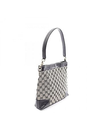 Gucci Gucci GG Canvas Shoulder Bag/Handbag, and Leather, Women's, Black/Beige, 001 4231 (view 2)