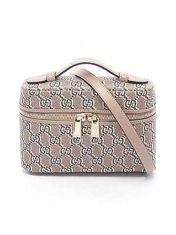 Gucci Gucci GG Shadow Mini 2-Way Handbag, Coated Canvas Leather, Women's, Gray/Brown/Multicolor, 795058 (view 1)
