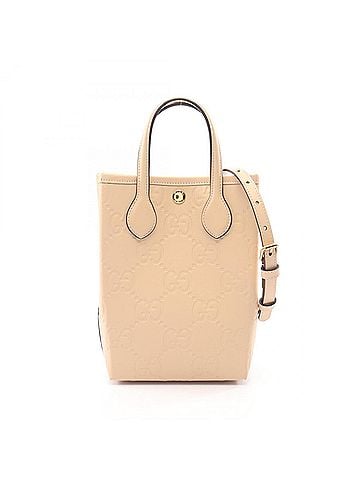 Gucci Gucci GG Super Mini Bag 2-Way Handbag Leather Women's Beige 790133 (view 1)