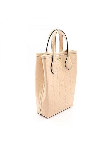 Gucci Gucci GG Super Mini Bag 2-Way Handbag Leather Women's Beige 790133 (view 2)