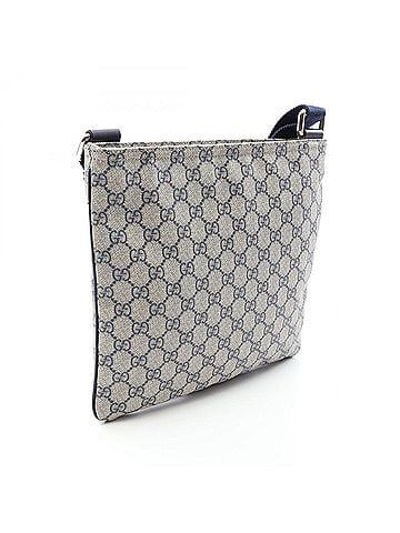 Gucci Gucci GG Supreme Shoulder Bag/Handbag, Coated Canvas and Leather, Women's, Beige/Navy, Item Number 295257 (view 2)