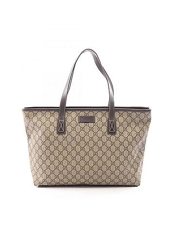 Gucci Gucci GG Supreme Tote Bag Handbag, Coated Canvas Leather, Women's, Beige/Brown, Item Number 211137 (view 1)