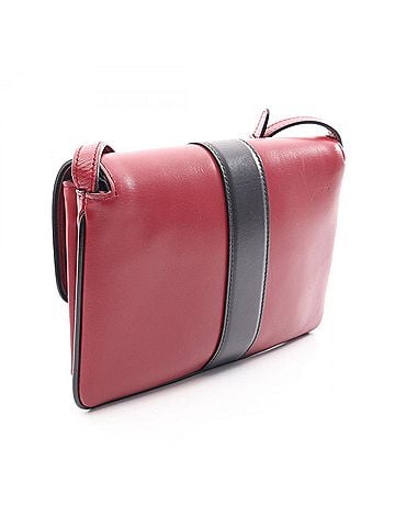 Gucci Gucci Ally Small GG Marmont Shoulder Bag/Handbag, Leather, Women's, Red/Black, 550129 (view 2)
