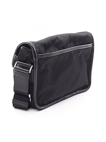 Prada Prada RE-NYLON TESSUTO+SAFFIANO Shoulder Bag/Handbag, Nylon & Saffiano Leather, Men's, Black, 2VD034 (view 2)