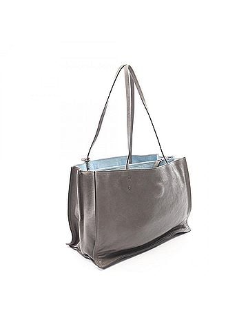 Prada Prada GLACE'CALF Etiquette Tote Bag Handbag Leather Women's Gray 1BG122 (view 2)