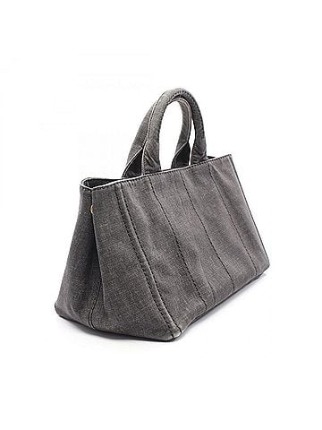 Prada Prada Canapa Denim 2-Way Tote Bag/Handbag, Denim, Women's, Gray (view 2)