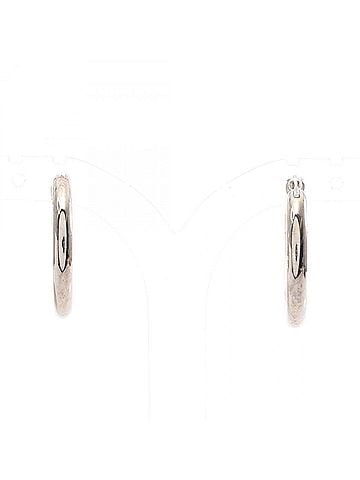 Fendi Fendi F is Hoop Earrings, Stainless Steel, Silver Tone, Women's Jewelry (view 2)