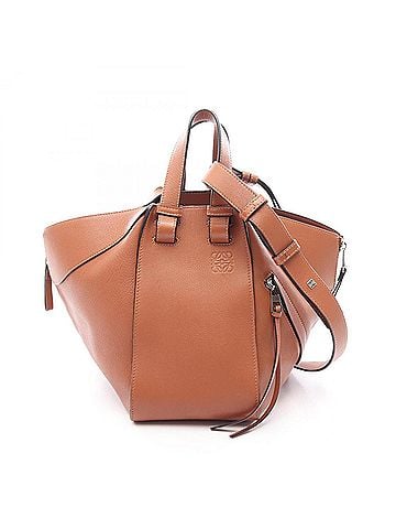 Loewe Loewe Hammock Small 2-Way Leather Handbag for Women, Brown (view 1)