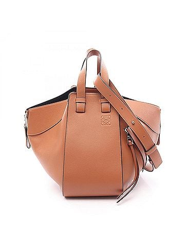 Loewe Loewe Hammock Small 2-Way Leather Handbag for Women, Brown (view 1)