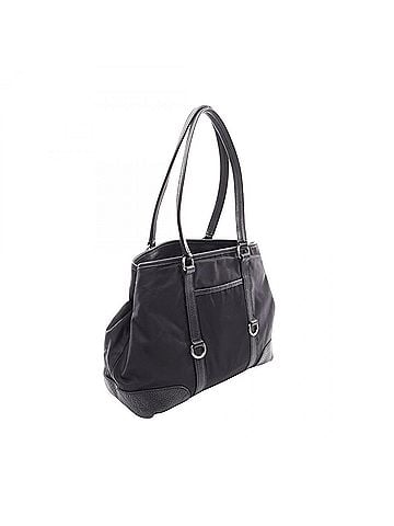 Prada Prada Triangle Logo Tote Bag Handbag Nylon Leather Women's Black (view 2)