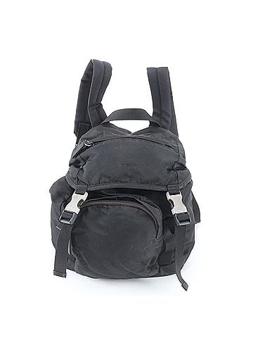 Prada Excellent condition Prada Tessuto nylon backpack/handbag with triangle logo, black, for women. (view 1)