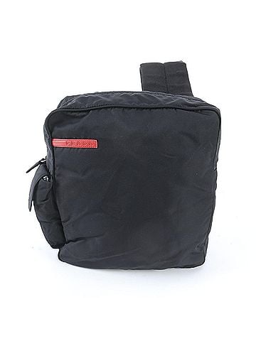 Prada Excellent condition Prada Tessuto nylon and leather 2-way body bag, crossbody waist pouch, shoulder black, men's. (view 2)