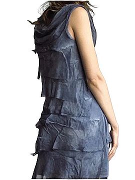tempo paris silk tiered dress Tempo Paris Silk Tiered Dress 9713MON Gray