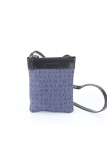 Bvlgari Mint condition Bvlgari Logomania leather and canvas shoulder bag, crossbody style, for women. (view 1)