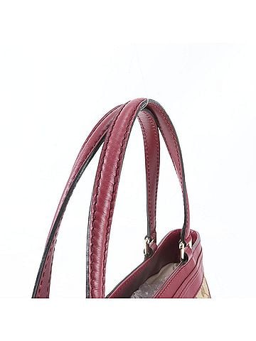 Gucci Excellent condition Gucci GG canvas Mayfair ribbon 257061 leather tote bag/handbag/shoulder bag for women. (view 2)