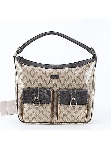 Gucci Excellent condition Gucci GG Crystal 293581 Leather Shoulder Bag/Handbag, Brown, Women's. (view 1)