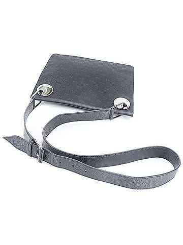 Gucci Excellent condition Gucci GG canvas 120841 leather shoulder bag, crossbody handbag, black, brand name, women's. (view 2)