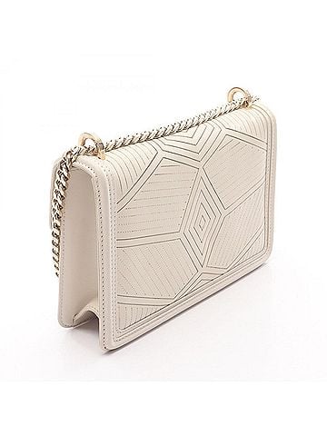 Bvlgari Bulgari BVLGARI Serpenti Diamond Blast Shoulder Bag Handbag Leather Women's White (view 2)