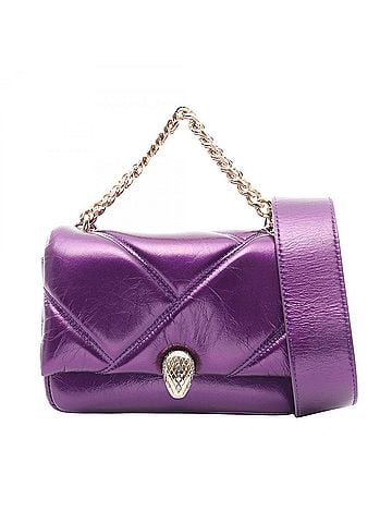 Bvlgari Bulgari BVLGARI Serpenti Cabochon Mini 2-Way Handbag, Leather, Women's, Purple (view 1)
