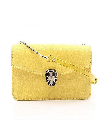 Bvlgari Bulgari BVLGARI Serpenti Forever Small Shoulder Bag Handbag Leather Galuchat Women's Yellow (view 1)