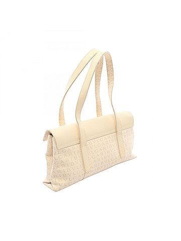 Bvlgari Bulgari BVLGARI Logomania Handbag, Canvas and Leather, Women's, Ivory/Beige (view 2)