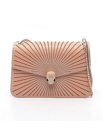 Bvlgari Bulgari BVLGARI Serpenti Forever Leather Cut Shoulder Bag Handbag Women's Pink Orange (view 1)