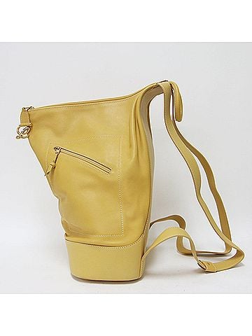 Loewe LOEWE Anton Leather Backpack (Yellow) for Women (view 2)