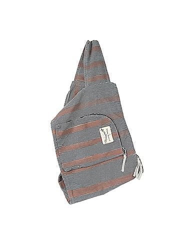 Vivienne Westwood Vivienne Westwood custom patch-painted hickory denim shoulder bag (Anglomania) in blue and white for men. (view 1)