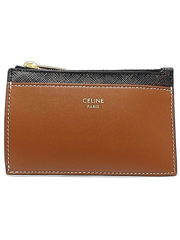 Céline CELINE Triomphe Fragment Case, Coin Purse, Tan, Women's, 182003 (view 1)