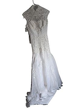 JJ's House Lace Appliqué Mermaid Wedding Dress Cocktail Dress (view 1)