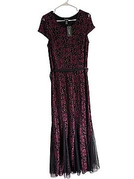 candalite dress burgundy New Womens Candalite Lace Sequins Burgundy Formal Dress Ruffle Accent Size XL