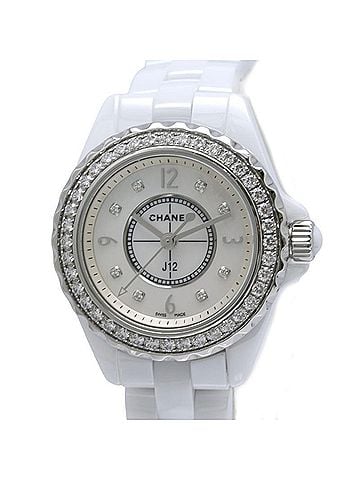 Chanel CHANEL J12 Diamond Bezel 8P H2572 Women's Watch White Ceramic x Stainless Steel 40445 (view 1)