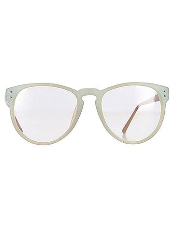 Linda Farrow  Linda Farrow Oval Frame Eyeglasses in Green Acetate (view 1)