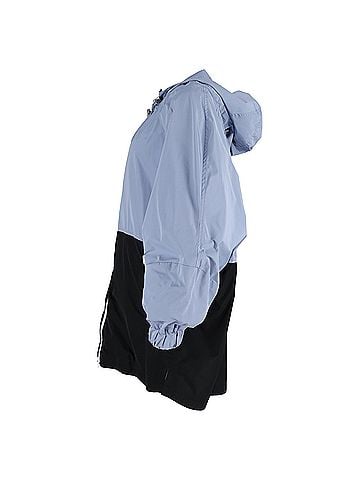MARNI Marni Color Block Zip-Up Long Sleeve Rain Jacket in Blue Nylon (view 2)