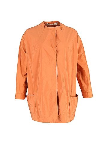 MARNI Marni Collarless Jacket in Orange Nylon (view 1)