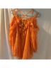 Floreat Orange Short Sleeve Blouse Size XS - photo 3