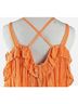 Floreat Orange Short Sleeve Blouse Size XS - photo 5