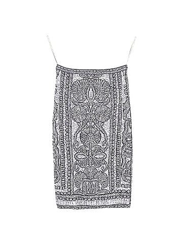 Herve Leger  Herve Leger Printed Jacquard Mini Skirt in Black and White Rayon (view 1)