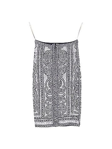 Herve Leger  Herve Leger Printed Jacquard Mini Skirt in Black and White Rayon (view 2)