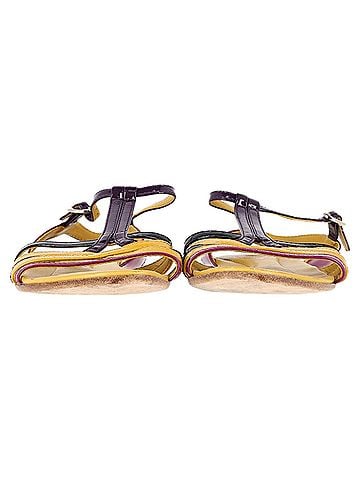 Tod's  Tod's Strappy Flat Sandals in Multicolor Patent Leather (view 2)