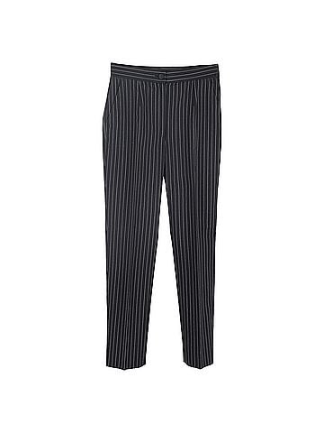 Dolce & Gabbana Dolce & Gabbana Striped Pants in Black Virgin Wool (view 1)